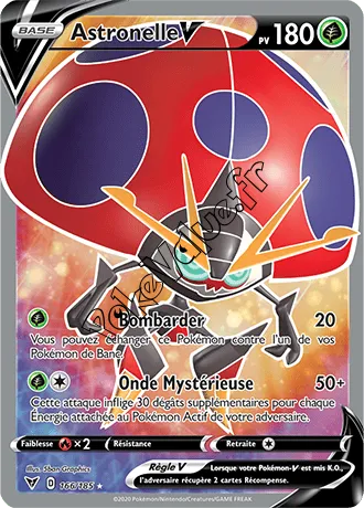 Carte Pokémon Astronelle V n°166 de la série Voltage Éclatant