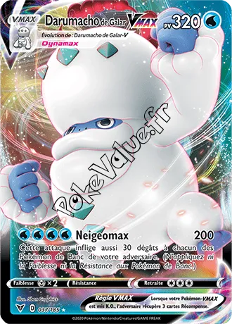 Carte Pokémon Darumacho VMAX n°37 de la série Voltage Éclatant