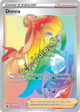 Carte Pokémon Donna n°196 de la série Voltage Éclatant