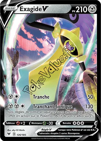 Carte Pokémon Exagide V n°126 de la série Voltage Éclatant